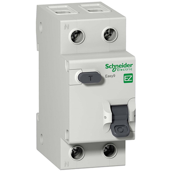 Дифференциальный автоматический выключатель Schneider Electric EASY 9 1P+N 16А 30мА C AC 4,5 кА - Электрика, НВА - Модульное оборудование - Дифференциальные автоматы - Магазин сварочных аппаратов, сварочных инверторов, мотопомп, двигателей для мотоблоков ПроЭлектроТок